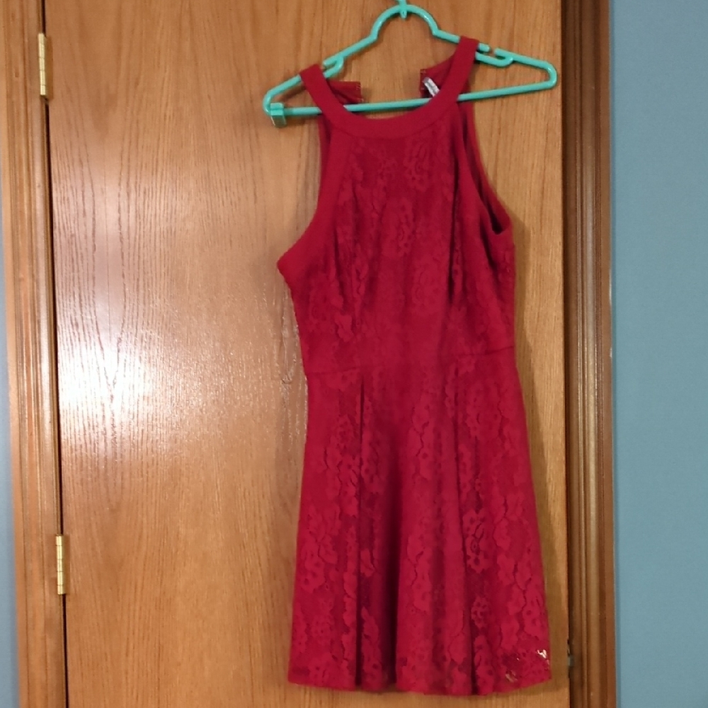 Speechless Red Lace Formal Dress